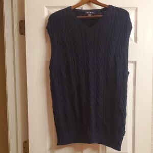 Nautica Men's V-Neck Sweater - Navy Blue